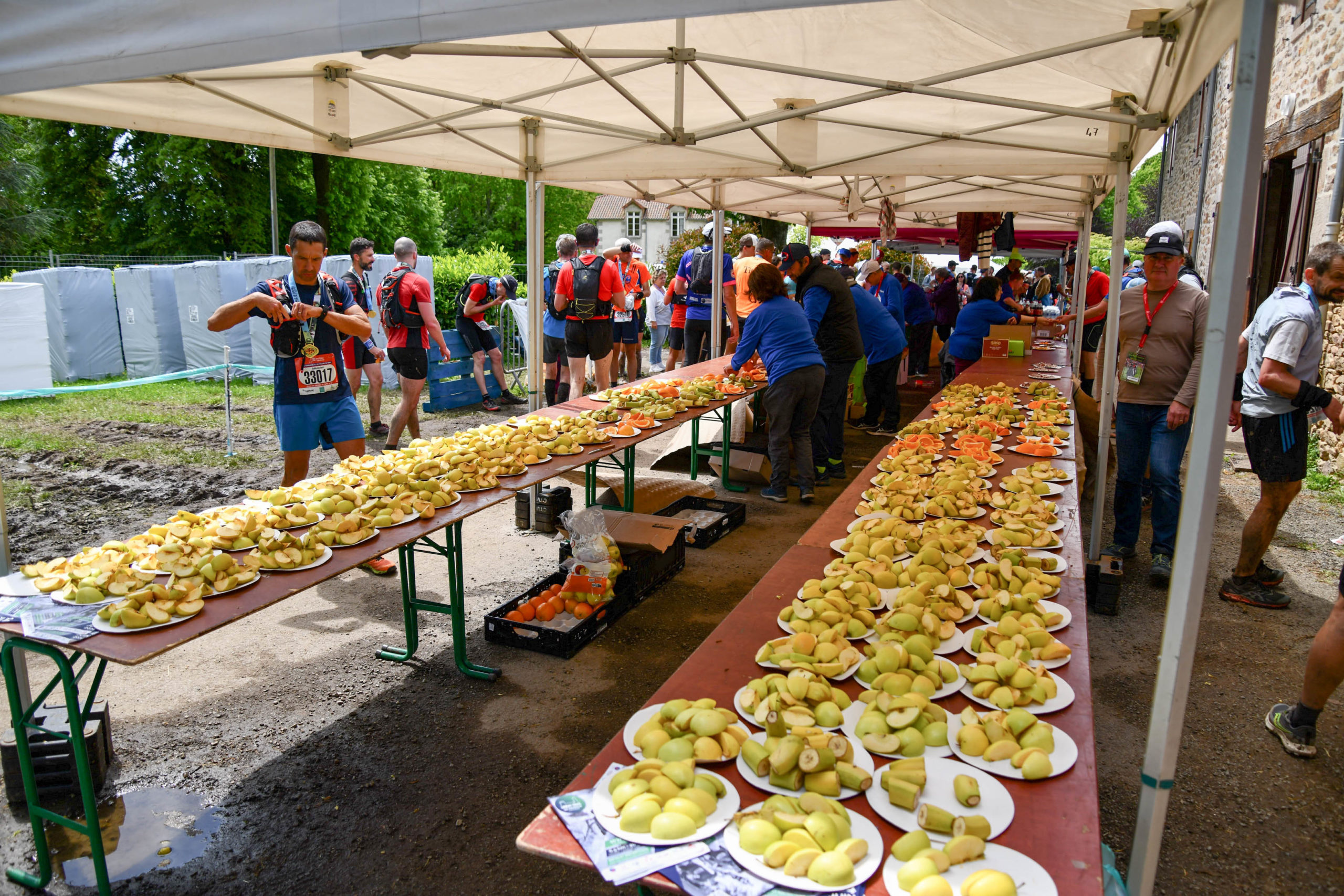 Ravitaillement après la course