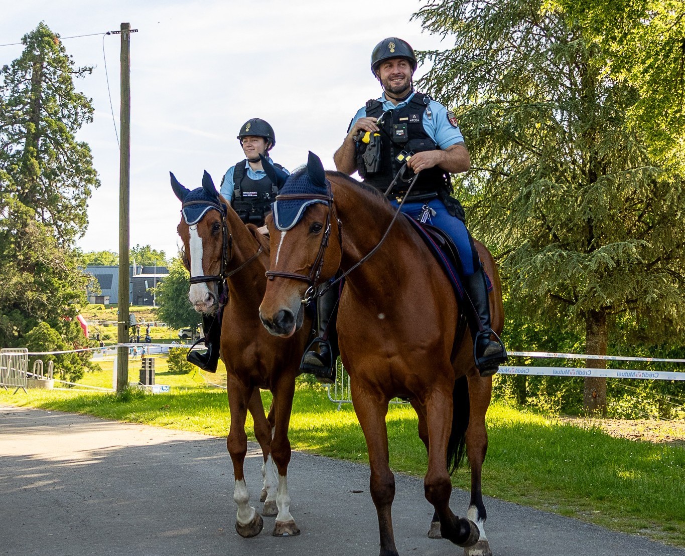 20 - cavaliers de la Garde républicaine détachés pour la sécurité