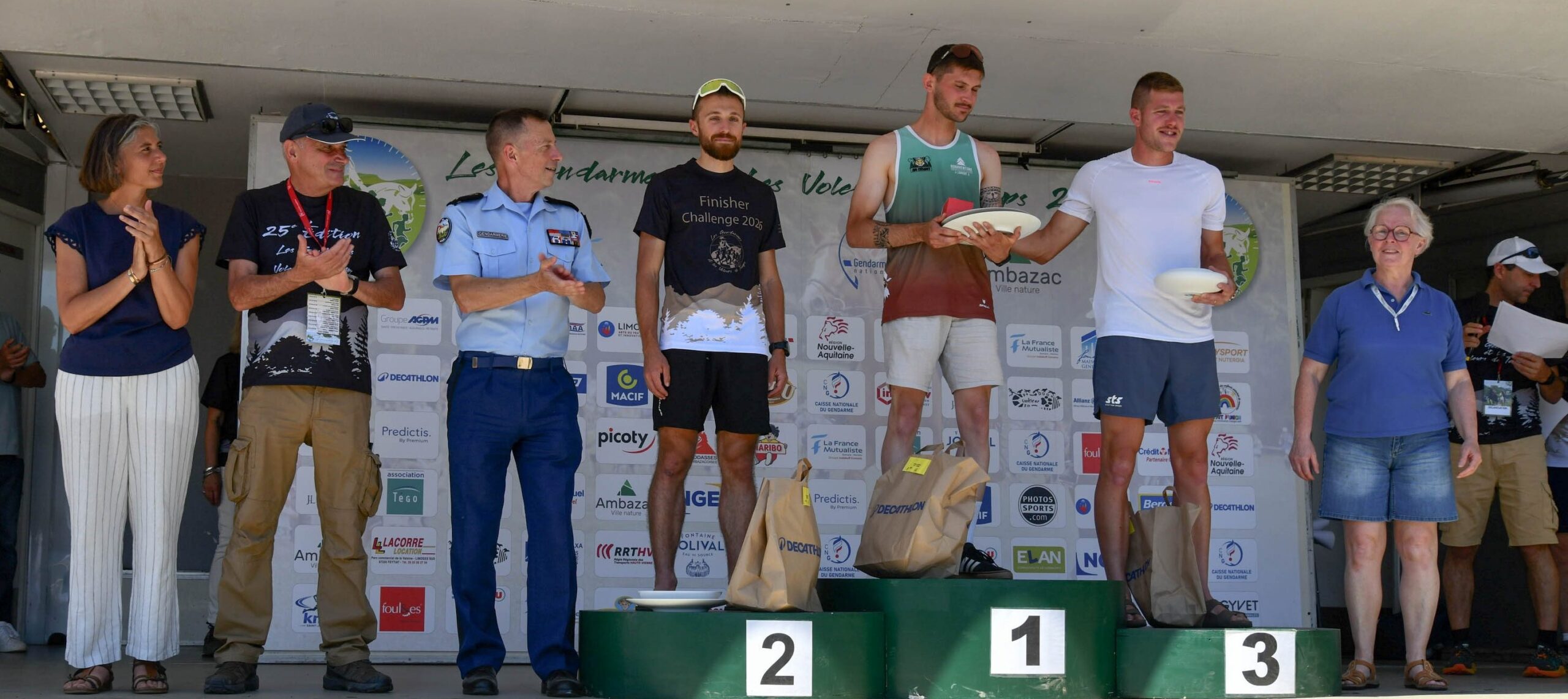 69 - Podium du 20km avec le général de corps d'armée, commandant la région de Gendarmerie de Nouvelle Aquitaine